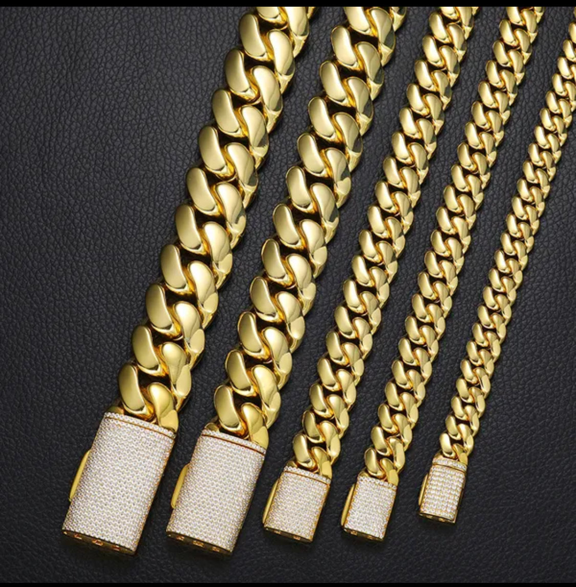 luxury gold Cuban Chains