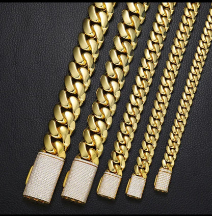 luxury gold Cuban Chains